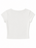 Coralie Beyaz Crop Top