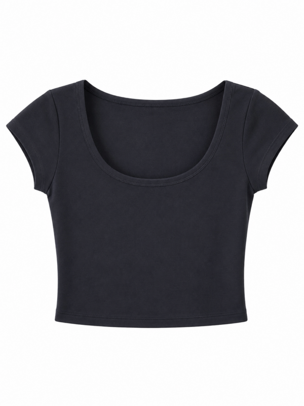 Lou Siyah Crop Top