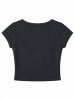 Coralie Siyah Crop Top