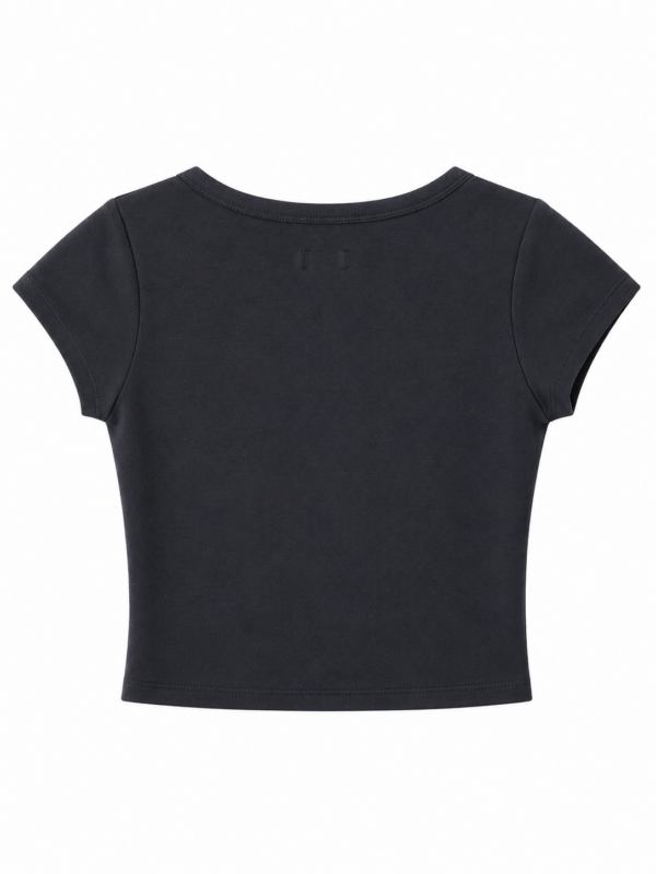 Coralie Siyah Crop Top