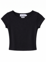 Coralie Siyah Crop Top