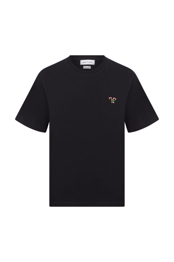 Bastonlu Anais Siyah Tshirt