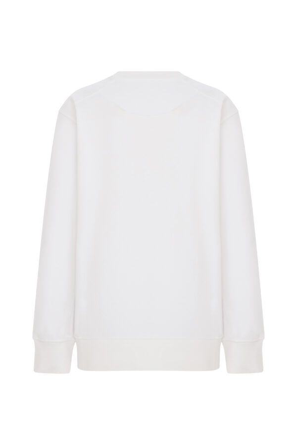 Ağaçlı Valerie Oversize Beyaz Sweatshirt