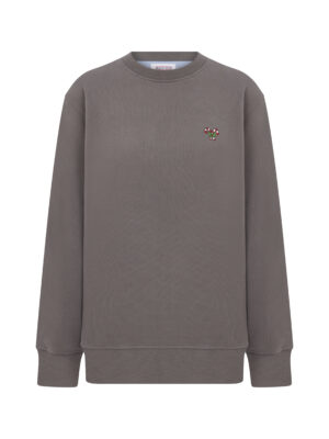 Bastonlu Valerie Oversize Gri Sweatshirt