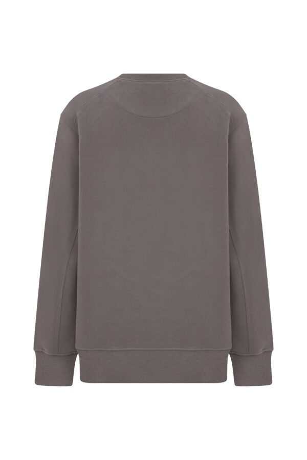 Bastonlu Valerie Oversize Gri Sweatshirt