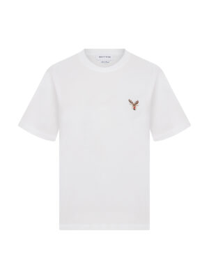 Geyikli Anais Beyaz Tshirt