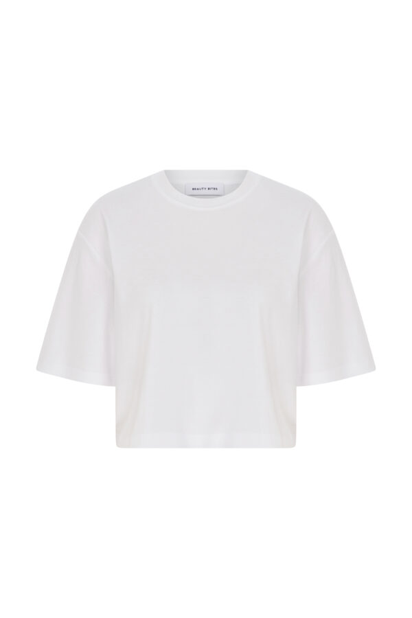 Berthe Crop Boyfriend Beyaz Tshirt