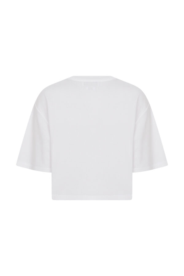 Berthe Crop Boyfriend Kişiselleştirilmiş  Beyaz Tshirt