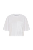 Berthe Crop Cepli Boyfriend Beyaz Tshirt