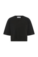 Berthe Crop Cepli Boyfriend Siyah Tshirt