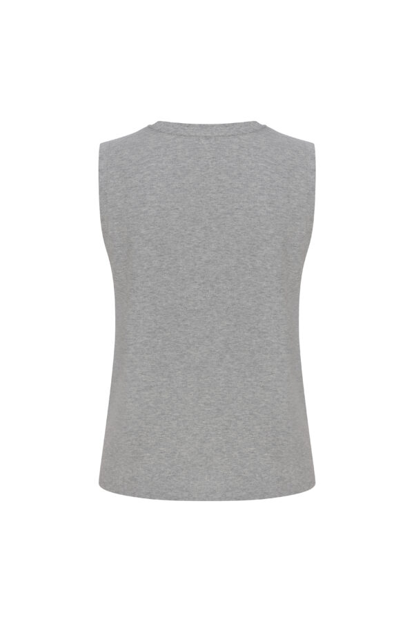 Lilou Gri Melanj Kolsuz Tshirt