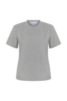 Anais Vatkalı Gri Melanj Basic T-shirt