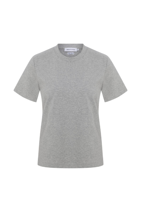 Anais Gri Melanj Basic T-shirt