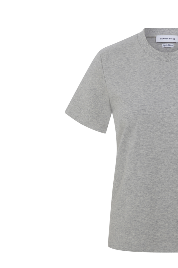 Anais Gri Melanj Kalp Detaylı Tshirt