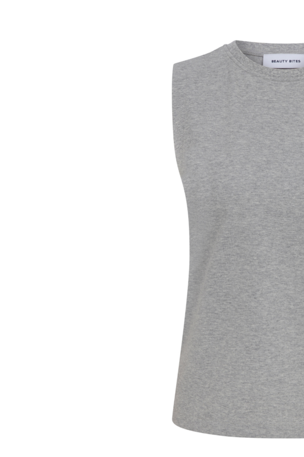Lilou Gri Melanj Kolsuz Tshirt