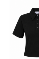 Marie Siyah Polo Yaka Kalp Detaylı Tshirt