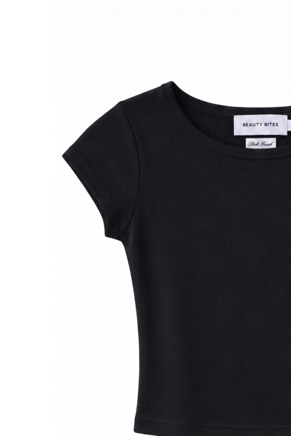 Coralie Siyah Crop Top