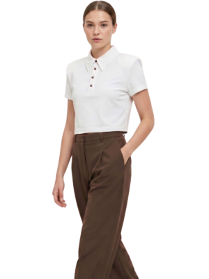 Marie Beyaz Polo Yaka Tshirt