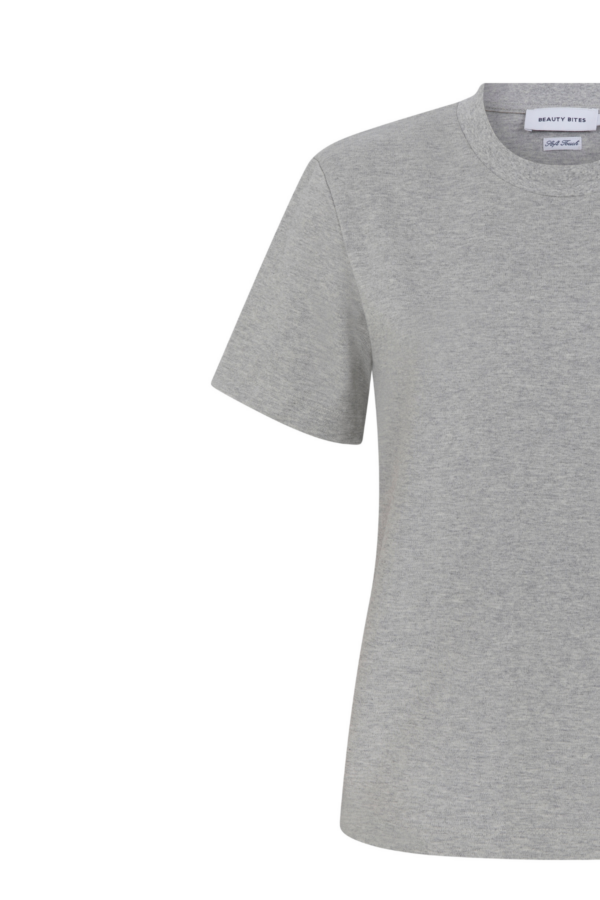 Anais Vatkalı Gri Melanj Kalp Detaylı Tshirt